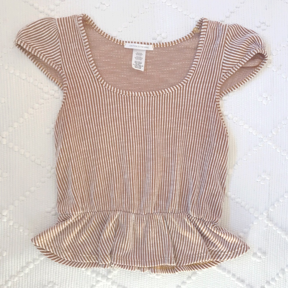 Boho Striped Peplum Top